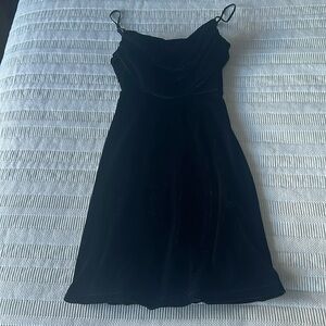 UO Black Velvet Mini Dress 🖤